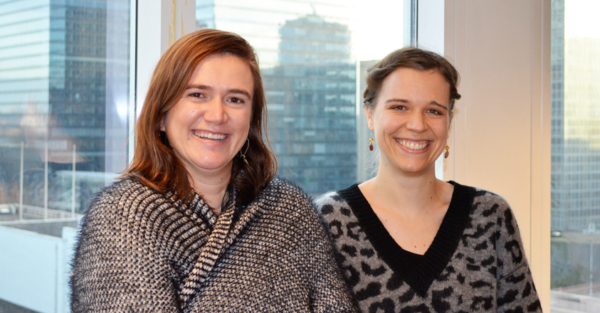 VREG-collega’s Karolien Verhaegen en Pauline Ottoy